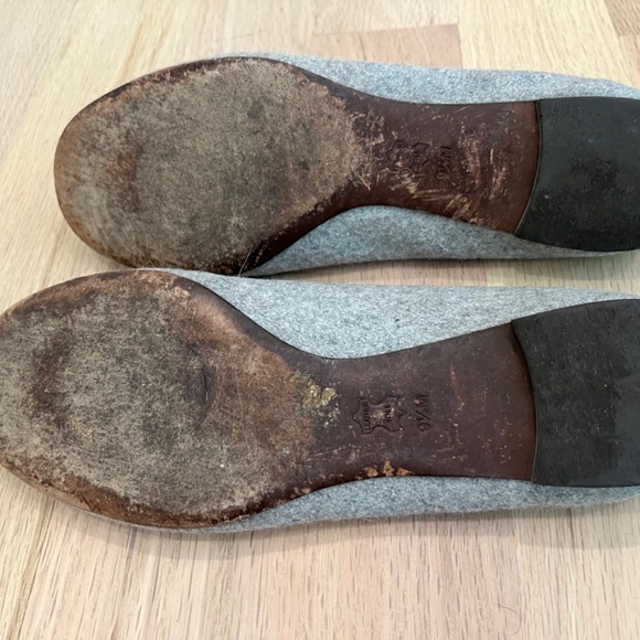 Gray wool Tori Burch slip on ballet flats - Picture 5 of 5